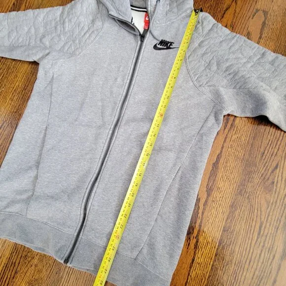 Nike Sportswear Gray Long Hoodie Women's Small Full Zip - Picture 11 of 12